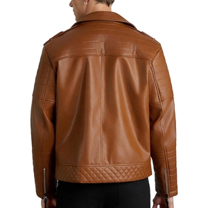 เสื้อแจ็คเก็ตหนัง PU สำหรับผู้ชาย ทรงเข้ารูป สวมใส่สบาย ผลิตจากโรงงาน ขายดีที่สุด มีไซส์พลัส - Product Image 6