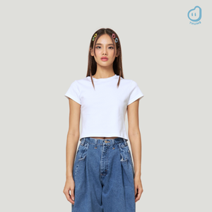 2025 Hot Bán Chất Lượng Cao Cotton Stretch Jersey Sexy Của Phụ Nữ Crop Top Áo Sơ Mi Tùy Chỉnh Thiết Kế In Ấn Thoáng Khí Ngắn Logo - Product Image 6