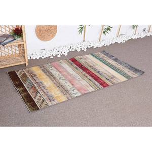 พรมตุรกีโบราณแบบทันสมัยสีเบจลายทางคลาสสิกพื้นที่ขนาดใหญ่2.9x5.6ft ผ้าขนสัตว์ด้านหลังเป็นรูปสี่เหลี่ยมผืนผ้าสำหรับพรมห้องโถงห้อง - Product Image 2