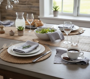 Serviette en lin de luxe 100% gris foncé solide 50 50 cm fibre forte adaptée à l'utilisation d'événement de mariage à domicile de restaurant d'hôtel - Product Image 2