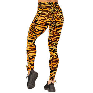 กางเกงโยคะมีกระเป๋าเอวสูงสำหรับผู้หญิงเลกกิ้งฟิตเนสใหม่มีกระเป๋าด้านข้างพิมพ์ซับลิเมตผ้าถัก - Product Image 4