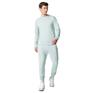 2025 ropa de calle personalizada para hombre, Jersey acolchado Regular de gran tamaño, manga larga, cuello redondo acanalado, 100% algodón tejido transpirable - Product Image 3