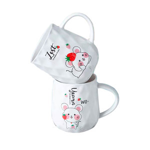 Tazza in Ceramica con Motivo a Topolino, Coperchio Carino e Cucchiaio, Set Lavabile in Lavastoviglie, Ideale per Regali - Product Image 4