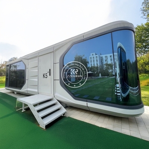 Capsule d'hébergement mobile portable sur roues, personnalisable, 40 pieds, 20 pieds, pour glamping, hôtel, mini-maison, capsule de vie de luxe, 2025 - Product Image 4