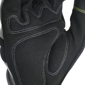 Gants de mécanicien pour hommes de haute qualité en cuir synthétique anti-vibration avec doublure en nylon couverture complète des doigts pour le travail de sécurité - Product Image 6