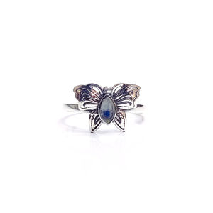 Casual Style <b>Moonstone</b> <b>Ring</b> (2.6 Grams) Gold & Rhodium Plated Asscher Cut Diamond Inlay Gemstone & Copper Jewelry Gift - Product Image 1