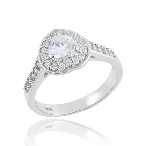 แหวนหัวใจอัญมณี925เงินสเตอร์ลิงดีไซน์ไม่เหมือนใครเครื่องประดับชุบทอง - Product Image 5