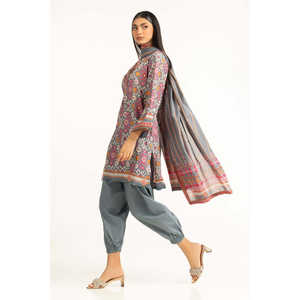 Traje Casual de 3 Piezas para Mujer, Color Gris, Estampado, para Verano - Product Image 4