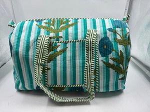 100% algodón Kantha acolchado Boho Safari Weekender bolsa de lona de lujo (cremallera) gran capacidad duradera - Product Image 4