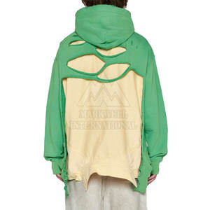 เสื้อฮู้ดดี้ผู้ชายสีพื้นสไตล์ใหม่ล่าสุด ผ้าฝ้าย ขายส่ง เสื้อฮู้ดดี้ผู้ชายแบบดิสเทรส - Product Image 3