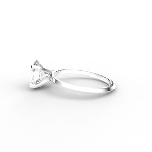 IGI Certified Oval Cut Lab Grown Diamond Solitaire Engagement Ring in <b>Solid</b> 925 Sterling <b>Silver</b> - Product Image 2