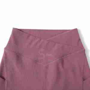 Shorts de Yoga de Cintura Alta, Color Sólido, Tejidos, con Bolsillos, para Mujer, Deportivos, Elásticos, Transpirables, para Entrenamiento - Product Image 6