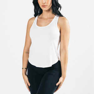 Vente en Gros Femmes Débardeurs Solides Femmes Sans Manches Débardeurs Avec Logo Personnalisé - Product Image 1