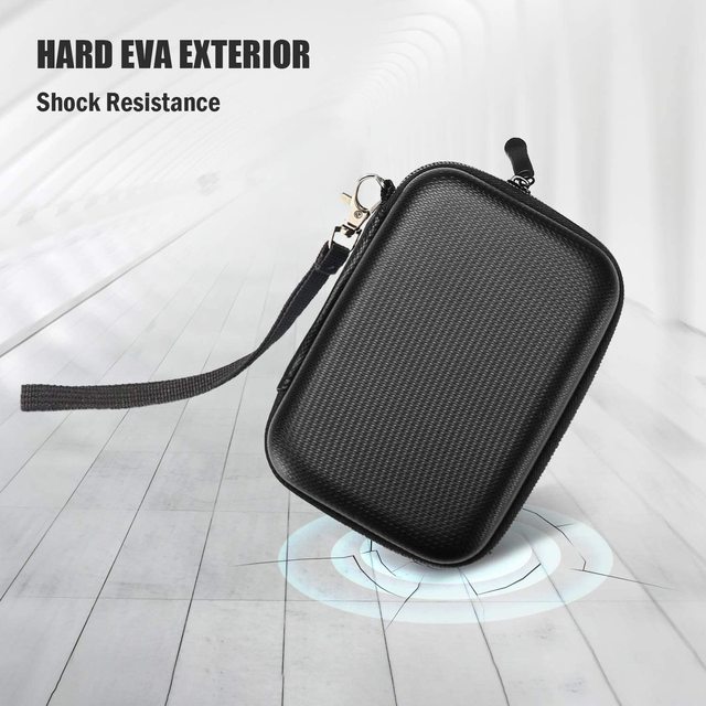 Portable EVA Hard Shell Case for Samsung T5/T3 SSD. Shockproof Protective Pouch for External Hard Drives- Case Only