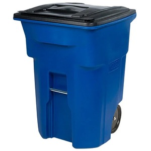 Toter 96 Gallon Rotational Molded Wheeled Rectangular Trash Can with <b>Lid</b> - Product Image 1