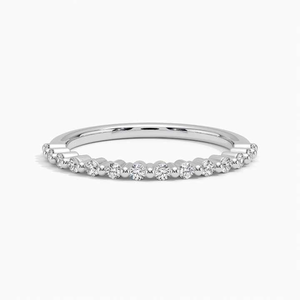 Bague de mariage demi-éternité en diamant de laboratoire, classique, en or rose 10K/14K, pour anniversaire, usage quotidien, avec diamants véritables - Product Image 3