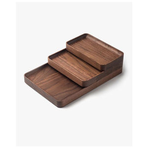 Juego de 3 piezas de tamaño personalizado de madera de mango a precio razonable, plato de té con forma rectangular y bandeja de madera para servir palomitas de maíz - Product Image 3