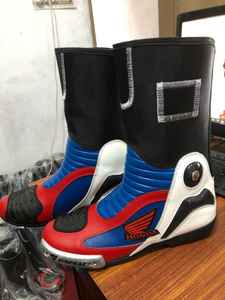 Zapatos de moto de buen material con logotipo personalizado, calzado de moto de fabricación profesional - Product Image 3