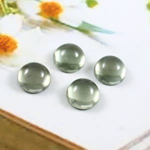 11mm AAA+ Natural Green Amethyst Cabochon <b>7</b> Mohs Hardness Color Play Semi Precious Loose Gemstone Jewelry Making Wholesale Lot - Product Image 3