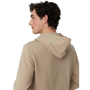 Sweats à capuche pour hommes Pull respirant en coton et polyester Tissu OEM Manches longues Col à capuche Sweat uni uni - Product Image 5