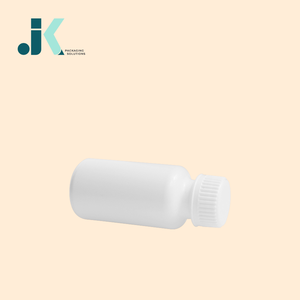 Tapa CR a prueba de manipulaciones mejor valorada de la fábrica de Vietnam, botella redonda de jarabe de embalaje de HDPE blanca de 30ml, el mejor precio, alta calidad M0303 - Product Image 1