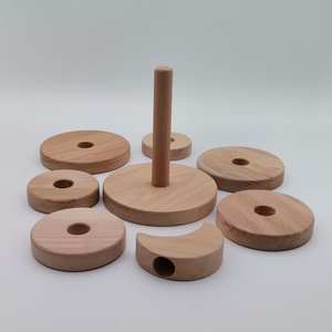 Apilador de madera Montessori para bebés, juguetes de apilamiento para niños pequeños, respetuoso con el medio ambiente - Product Image 2