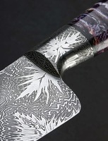 Couteau de chef ambidextre en acier inoxydable de haute qualité, fait main, avec lame de 8 pouces et manche en résine - Couteau de cuisine, idée cadeau pour un anniversaire