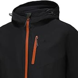 Chaqueta de lluvia con capucha impermeable para exteriores de invierno informal para hombre abrigo cortavientos con cuello levantado hecho por Dress Sports - Product Image 2