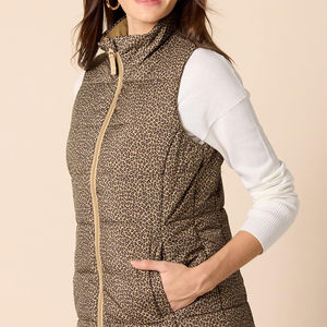 Chaleco acolchado con cremallera completa de algodón para exteriores informal superventas para mujer, abrigo de invierno, botón de decoración Vintage, Pakistán - Product Image 3