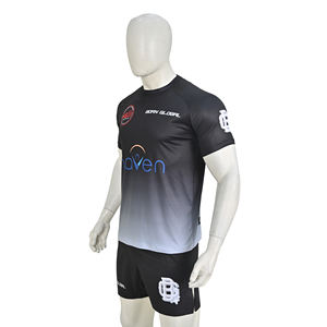 T-shirt d'entraînement évacuant l'humidité pour hommes Tissu respirant avec traitement anti-transpiration Léger extensible pour la course à pied Fitness - Product Image 4