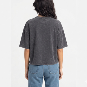 Wholesale High Quality <b>Women</b> Cropped Vintage Boxy Casual T-<b>Shirts</b> Summer Appliques Custom Logo 100% Cotton - Product Image 2