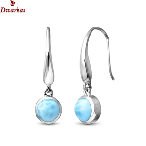 Boucles d'oreilles design unique en argent sterling 925 larimar naturel multi pierres précieuses boucle d'oreille pour cadeau bijoux boucle d'oreille en gros - Product Image 5