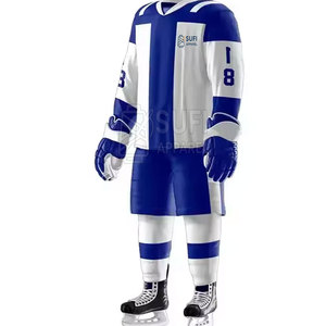 Tenues d'équipe de hockey sur glace, service OEM, ensembles de couleurs personnalisées, 100% polyester, écologiques, séchage rapide, haute qualité pour la vente en ligne - Product Image 2