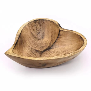 Set of 3 Best Designer Wooden Bowls Latest Design Tableware Top Quality <b>Chocolate</b> Serving Bowl Customize Size Home and Kitchen - Product Image 4