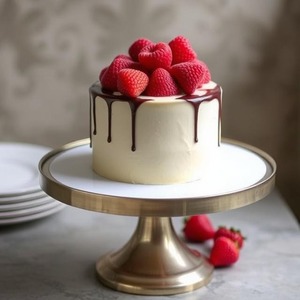 แท่นวางเค้กอลูมิเนียมน้ำหนักเบาทำด้วยมือสไตล์โมเดิร์นทนทานสำหรับงานเฉลิมฉลองในชีวิตประจำวันผู้จำหน่ายอุปกรณ์ทำเค้กจากอินเดีย - Product Image 4