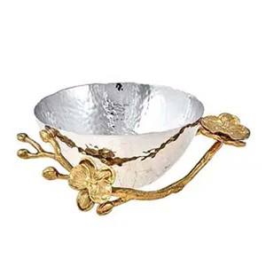 Custom <b>Color</b> Metal Serving Bowl for Fruits & <b>Food</b> with Stylish Iron Wire Stand for Home Hotel & Restaurants with Customized Logo - Product Image 4