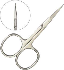 Tijeras para Uñas, Tijeras para Cutículas de Acero Inoxidable, Tijeras de Belleza Rectas para Vello Facial, Eliminación de Cutículas de Uñas - Product Image 3