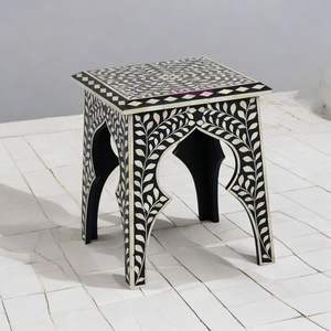 Table en incrustation d'os sur mesure, design indien personnalisé, taille et logo, pour la maison, salon, prix d'usine en Inde - Product Image 3