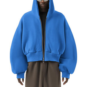 Sudadera con Capucha Extra Grande, Personalizada, 500 GSM, Orgánica, con Estampado de Logotipo, Hombros Caídos, Felpa Gruesa, Cierre Completo, Corte Cuadrado - Product Image 1