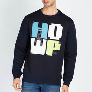 High Street Moda Básico Algodón Mezclado Hombres Sudadera Buena Calidad Industria Tendencia Producto Ecológico Hombres Sudadera - Product Image 1