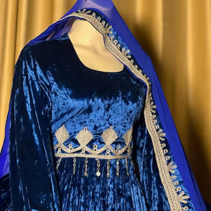 Handmade Eco-Friendly Lace & Button Vintage Bohemian <b>Long</b> <b>Dress</b> with Waist Coat <b>for</b> Women - Product Image 3