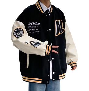 Top Fabricant Broderie Manteau Hommes Dernière Conception Letterman Veste D'hiver Street Wear Hip Hop Vestes Manteau - Product Image 1