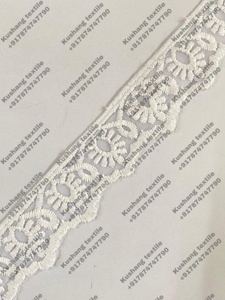 Borde de encaje bordado blanco indio para vestido y prendas de mujer tamaño personalizado ofertas al por mayor - Product Image 4