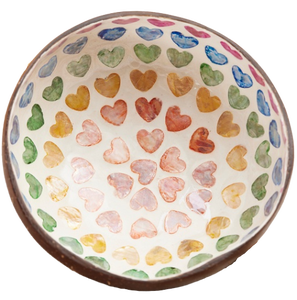 Vente en gros de bol d'incrustation de MOP en coquille de noix de coco naturelle avec motif de coeur pour cadeau de la Saint-Valentin et ustensiles de cuisine du Vietnam - Product Image 6