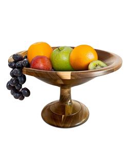 ชามผลไม้ทำจากไม้สำหรับห้องครัวหรูหราที่วางเคาน์เตอร์ผลไม้ชามแบบมีฐานสำหรับตกแต่งเหมาะสำหรับเป็นของขวัญให้กับคุณแม่ - Product Image 1