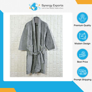 Professionnels de la fourniture OEM Custom Made Soft Thicken 100% Polyester Fleece Peignoir à manches longues pour unisexe - Product Image 3