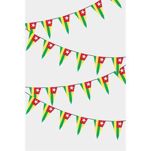 Party <b>Banners</b> Togo Triangular Flag Garland - Product Image 1