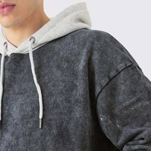 Sweat-shirts personnalisés en coton lourd sans cordon, pull vintage délavé, sweat-shirt pour homme, molleton français, sweat-shirt délavé à l'acide - Product Image 4