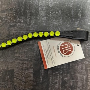 Diadema de Lujo para Caballo con Cristales Dorados en Forma de Lágrima, Elegante Accesorio de Brida Inglesa con Pedrería - Product Image 3