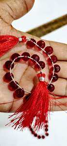 Eminent Jewel Natural Rubellite Pink Quartz Beads 10mm Faceted Tear Drop Shape Red Crystal Jewelry Strands 8 pulgadas Modelo largo - Product Image 4